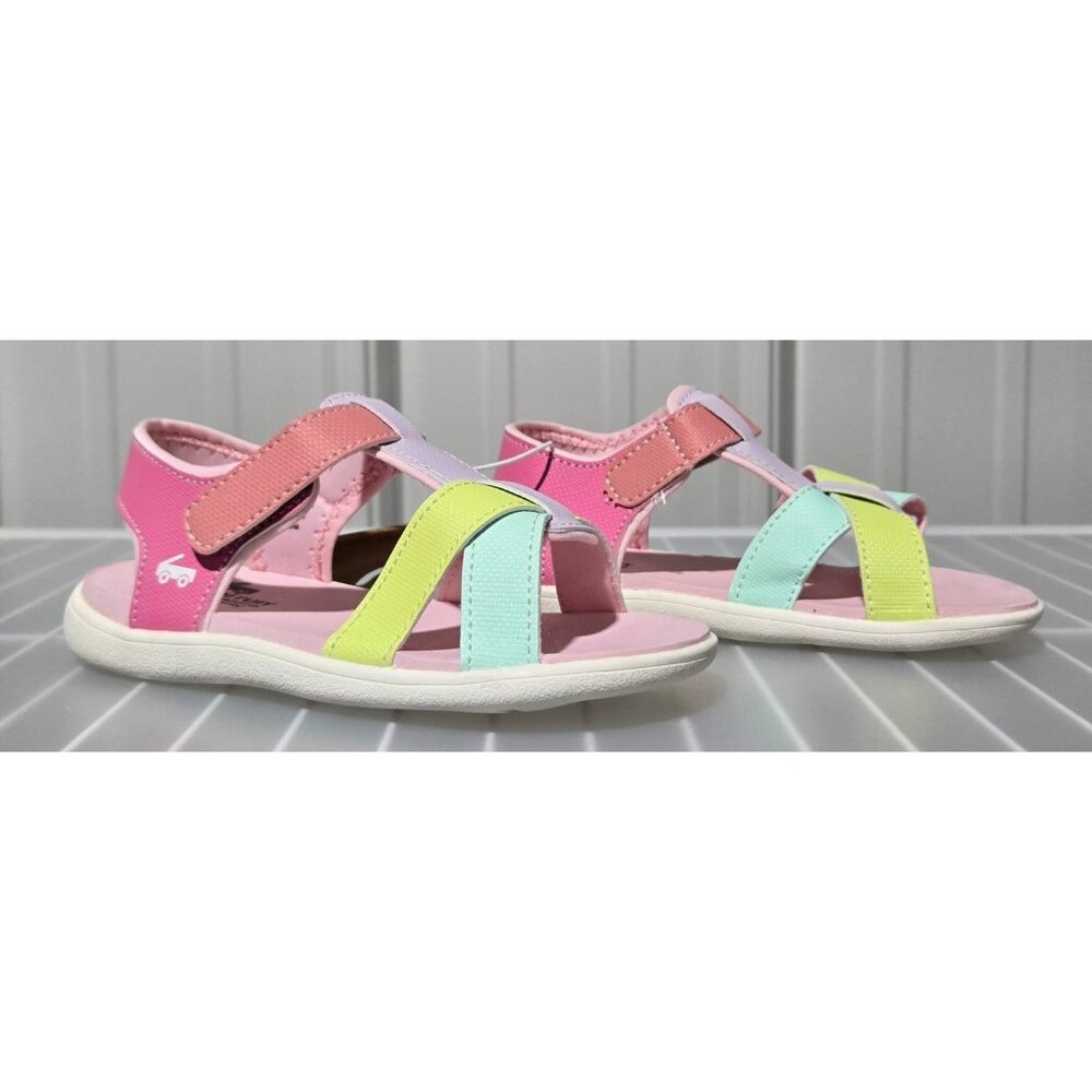 See Kai Run Girls Pink Pastel Multi-Color Strappy Sandals